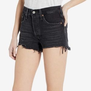 Levi's Womens 501 Shorts Lunar Black size 25